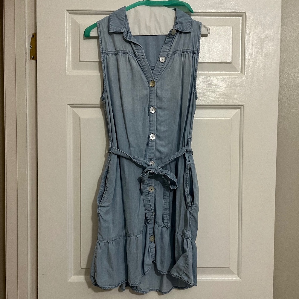 Bella Dahl sleeveless tie waist dress